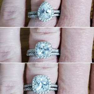 Pescara Engagement Rings and one Wedding Band